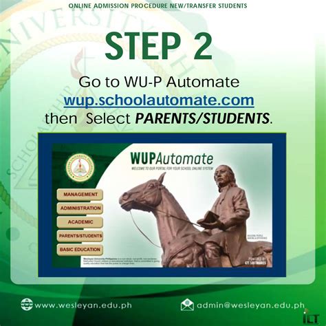automate wup|wesleyan parent portal.